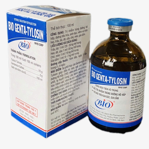 BIO GENTA-TYLOSIN - ĐẶC TRỊ NHIỄM TRÙNG ĐƯỜNG HÔ HẤP 