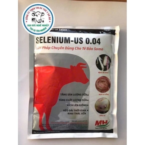 SELENIUM-US 0.04 - TĂNG SẢN LƯỢNG SỮA, CHẤT LƯỢNG SỮA, KÍCH LÊN GIỐNG, KÉO DÀI THỜI GIAN KHAI THÁC SỮA